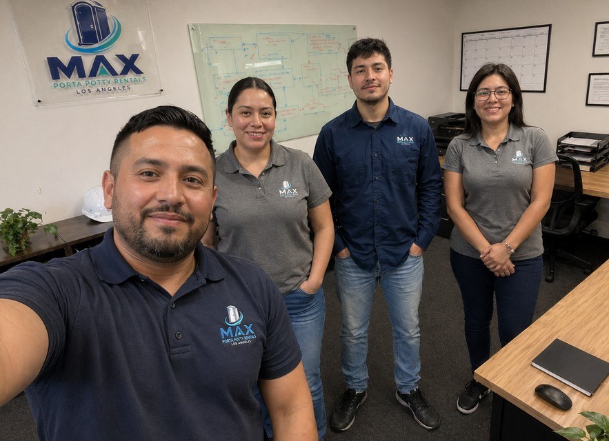 Team selfie at the office